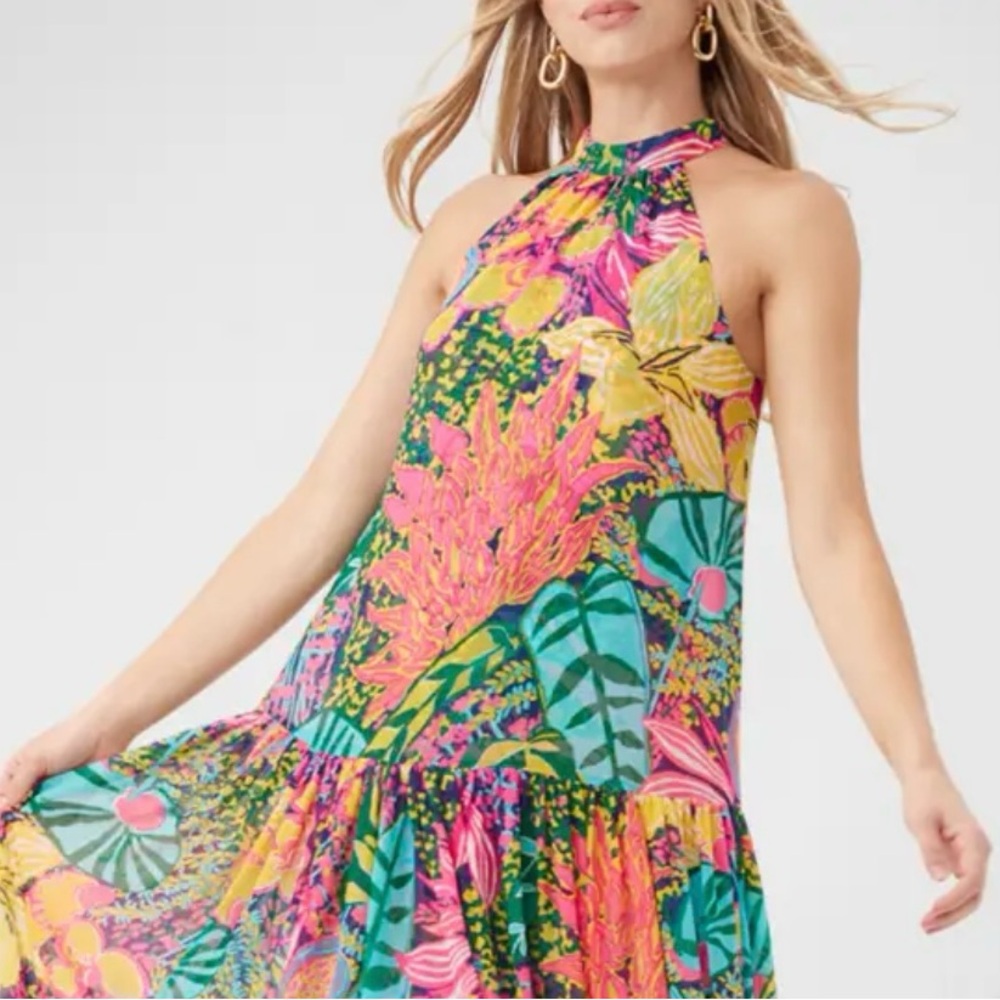 Trina Turk
Kissimmee Floral-Print Halter Maxi Dress